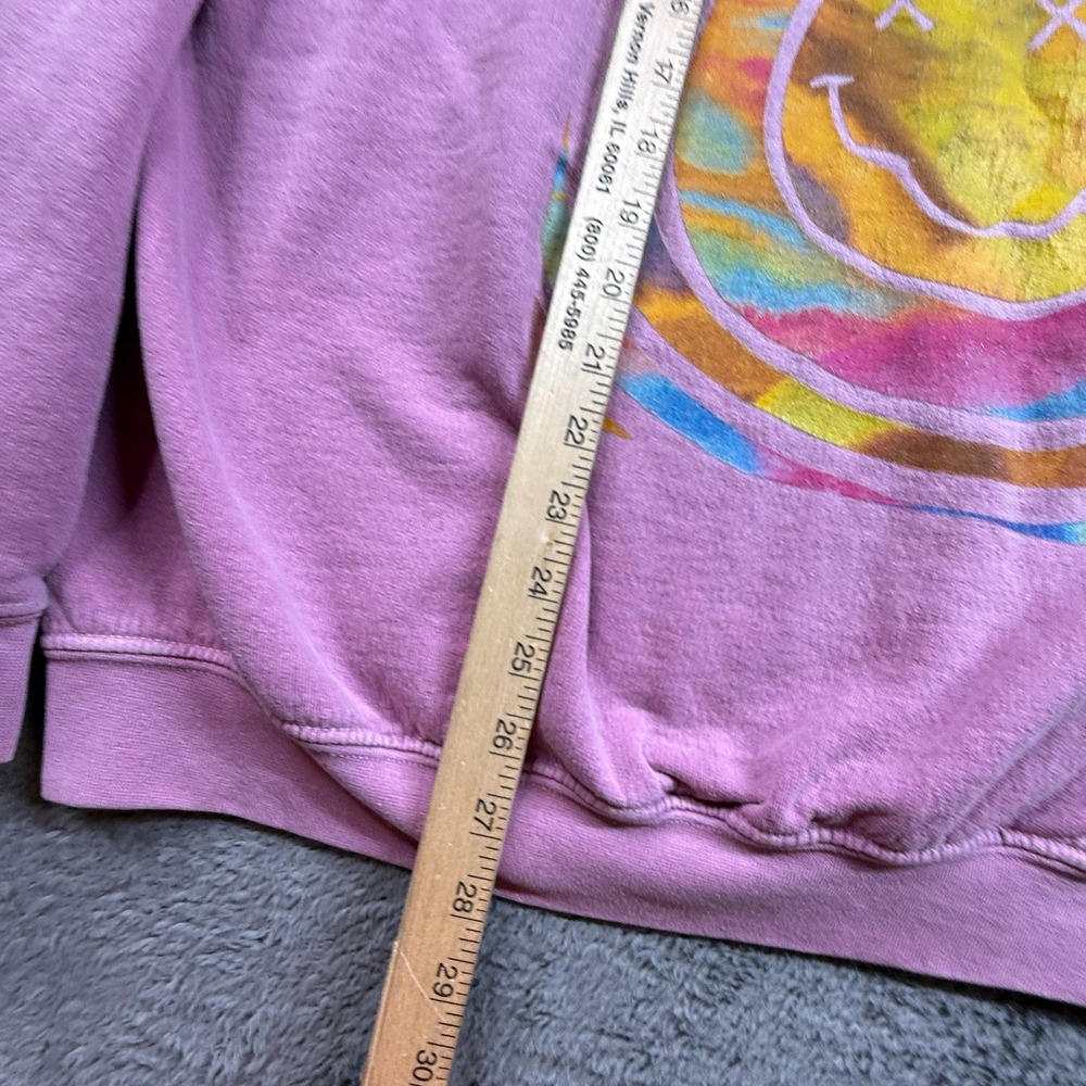 Nirvana Smiley Face Sweatshirt Mens XXL Pink Tie Dye Crewneck Pullover Fleece - Picture 5 of 7